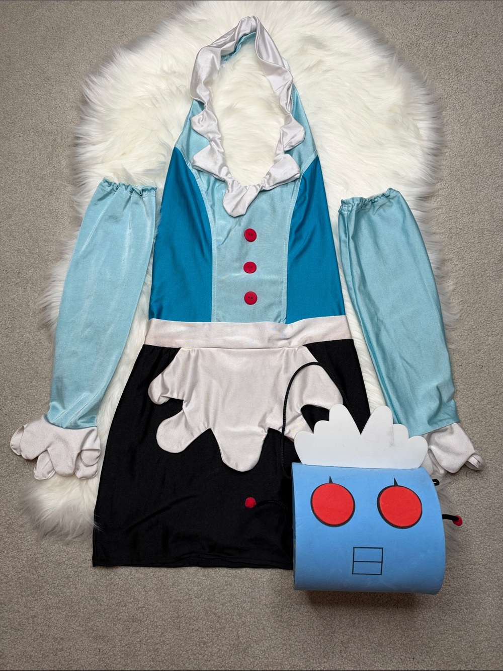 The Jetsons Rosie The Robot Halloween Costume with Handbag